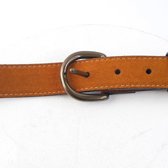 Suede Leather Ocher Belt XL - Picture 1 of 9